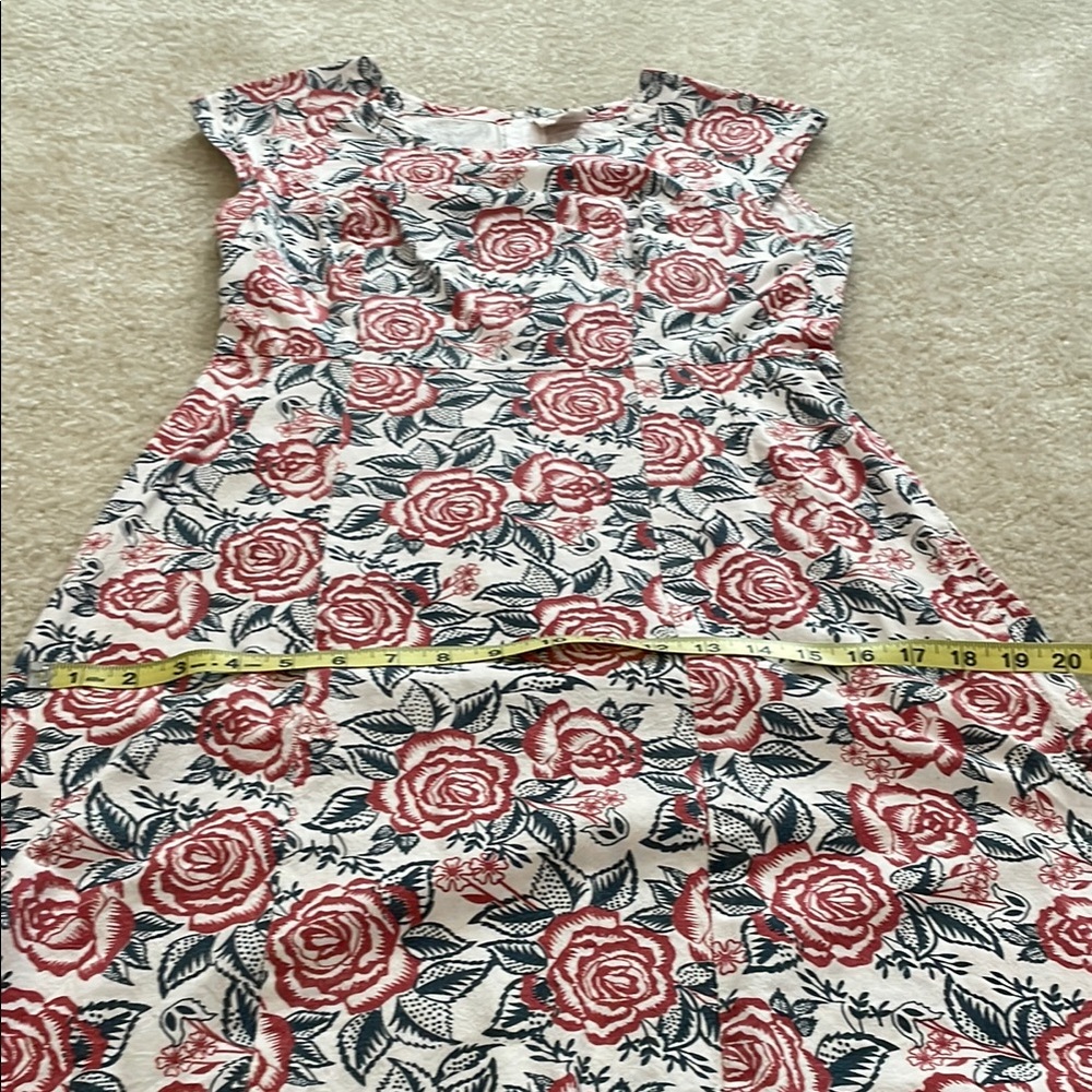 Mata Traders Pink A-line Midi Dress Sleeveless Crew Neck - Picture 8 of 10